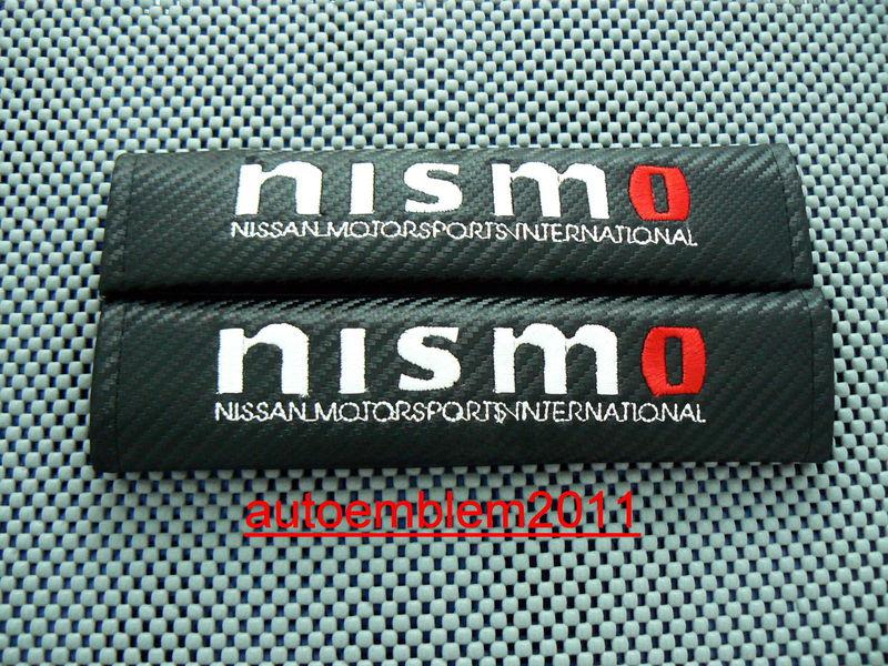 #22  nismo carbon fiber style racing seat belt shoulder pads cushion cover