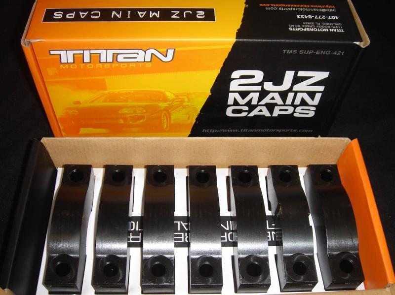 Titan motorsports billet main caps toyota 2jz-gte 2jz turbo 2jzgte supra 1993+