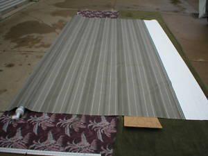 21' rv trailer camper replacement factory awning fabric flint color a & e new
