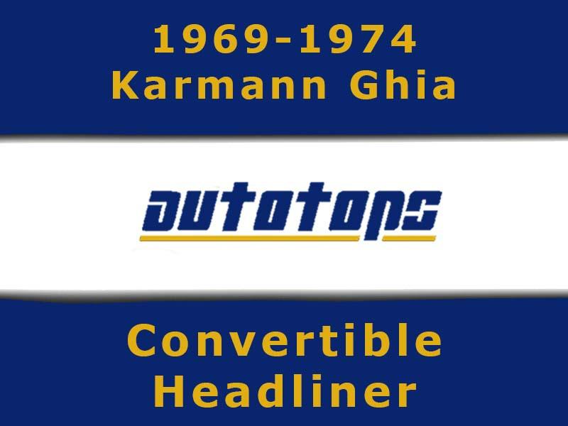 1969-1974 karmann ghia convertible top headliner head liner
