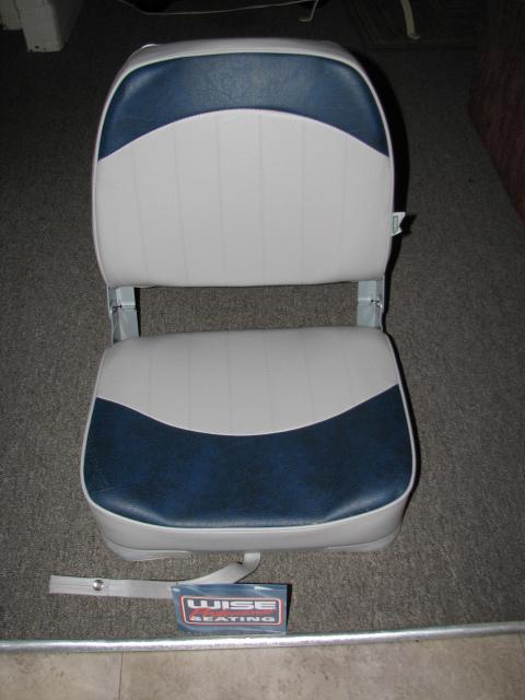 Wise folding boat seat, grey/blue