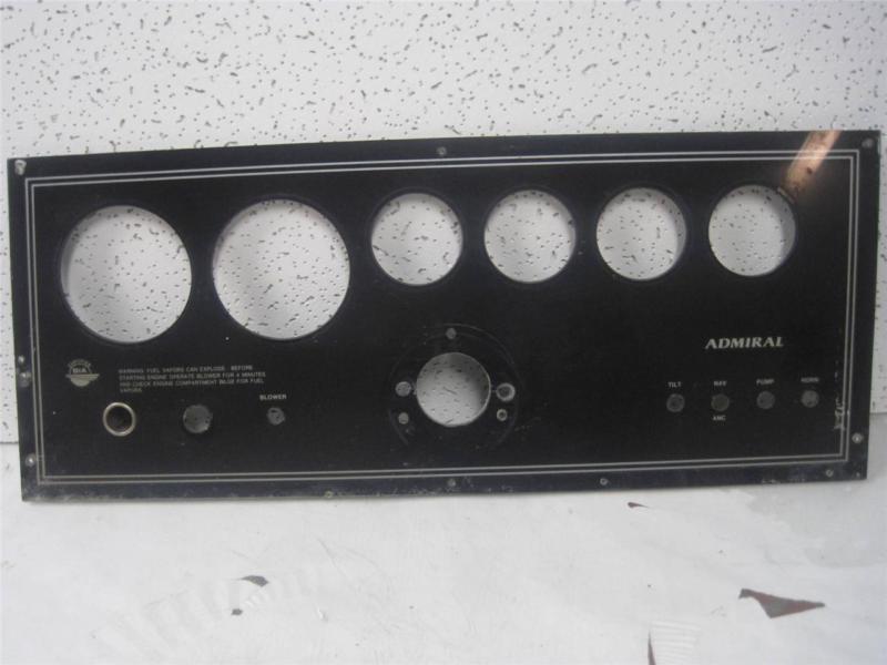 Marine boat admiral dash panel 6 gauge mount  11-1/8" x 27" switch board