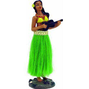 Dash board hula doll by bell - spring action hips - #36707-8 , green skirt