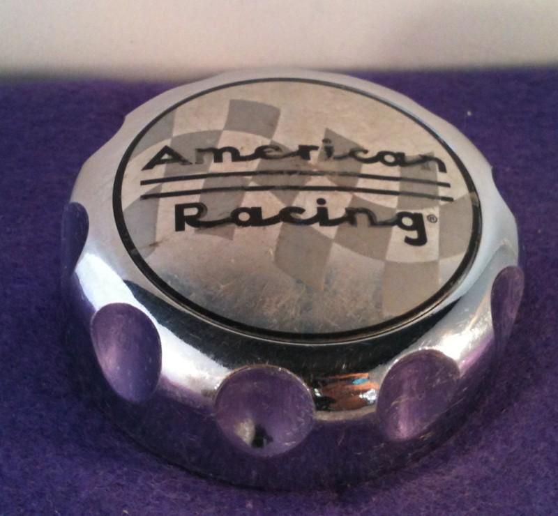 American racing chrome wheel center cap (1) - p/n 92474