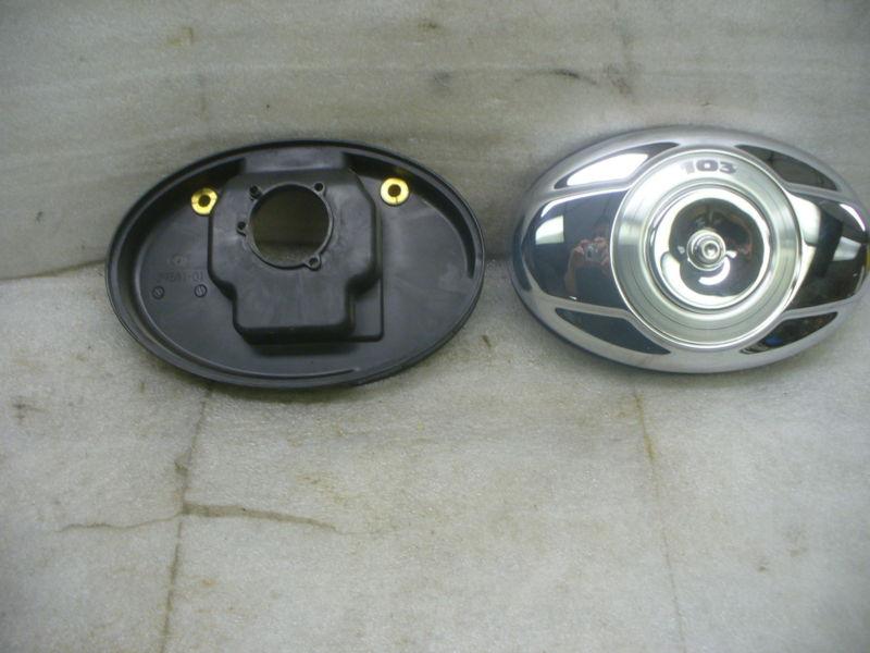 Harley twin cam 103 inner & outer air cleaner covers with center screw.