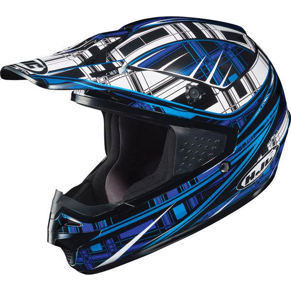 Blue/black/white l hjc cs-mx stagger helmet 2013 model