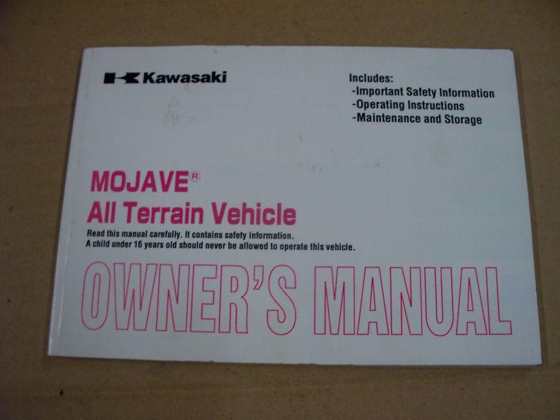 2002 kawasaki ksf250-a16 250 mojave oem owners manual