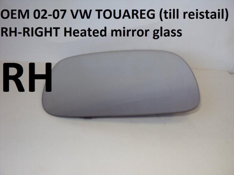 Oem 02-07 vw touareg heated mirror glass insert rh/passenger/right side door