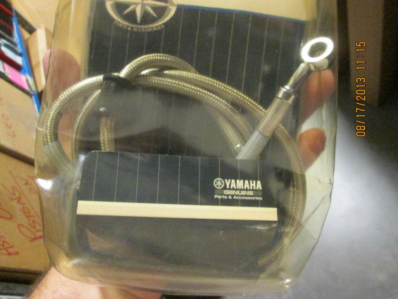 Yamaha str-5el48-40-sd braided stainless brake line front v-star 1100 custom (c)
