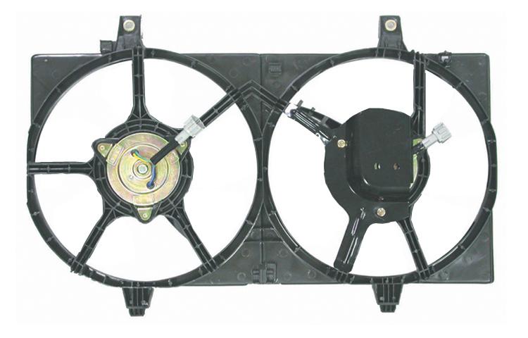 Ac condenser radiator cooling fan shroud 2000-2006 nissan sentra 1.8l 2.0l 2.5l