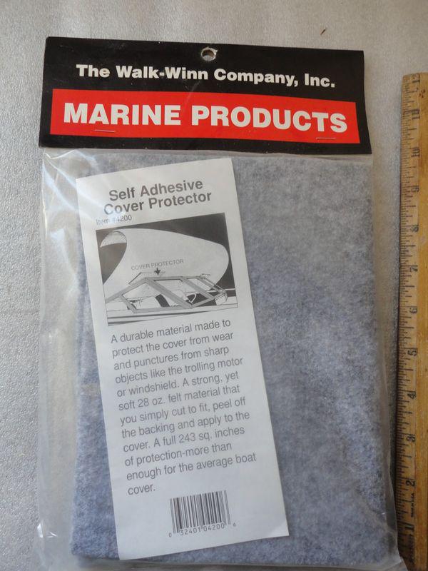 Self-adhesive boat cover protector