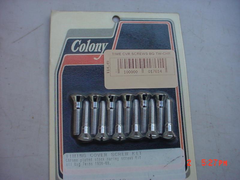  motorcycle  colony  timing  cover  screw  kit  bt '36-69   new