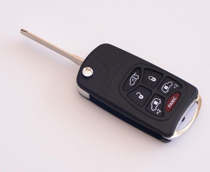 Chrysler dodge flip remote keyless entry fob key shell 6 buttons - cy6kf