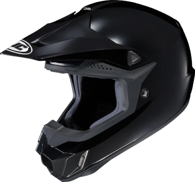 Xs hjc cl-x6 solid gloss black mx motorcycle helmet