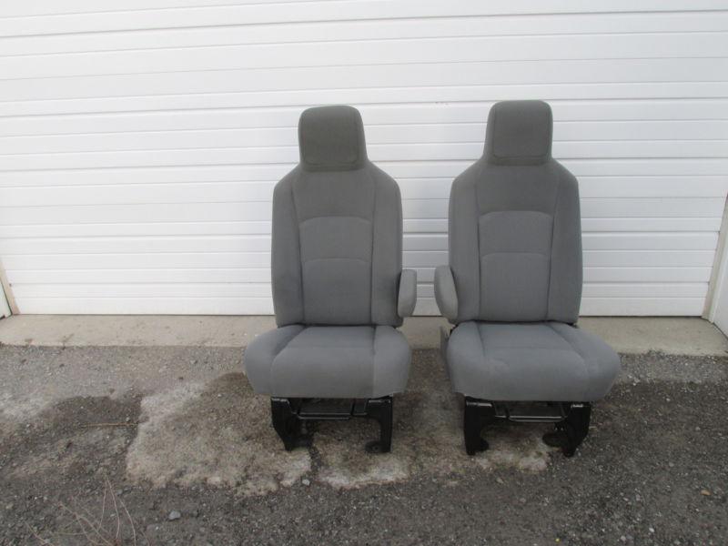  ford econoline van gray xlt cloth front seats manual o.e.m. 97-13