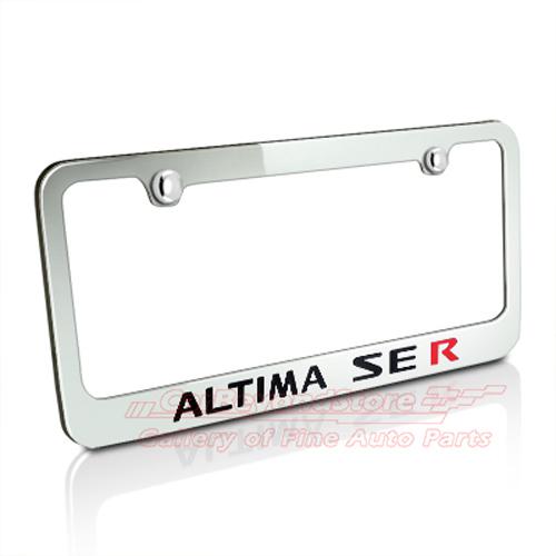 Nissan altima se-r chrome metal license plate frame, lifetime warranty + gift
