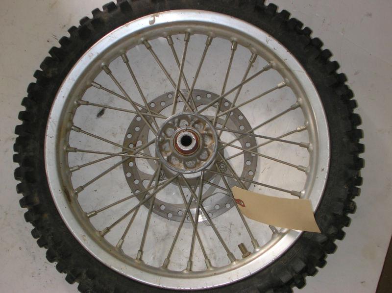  2005 ktm 65 sx fron wheel  rotor bead lock 60/100-14 bridgestone 60% tread