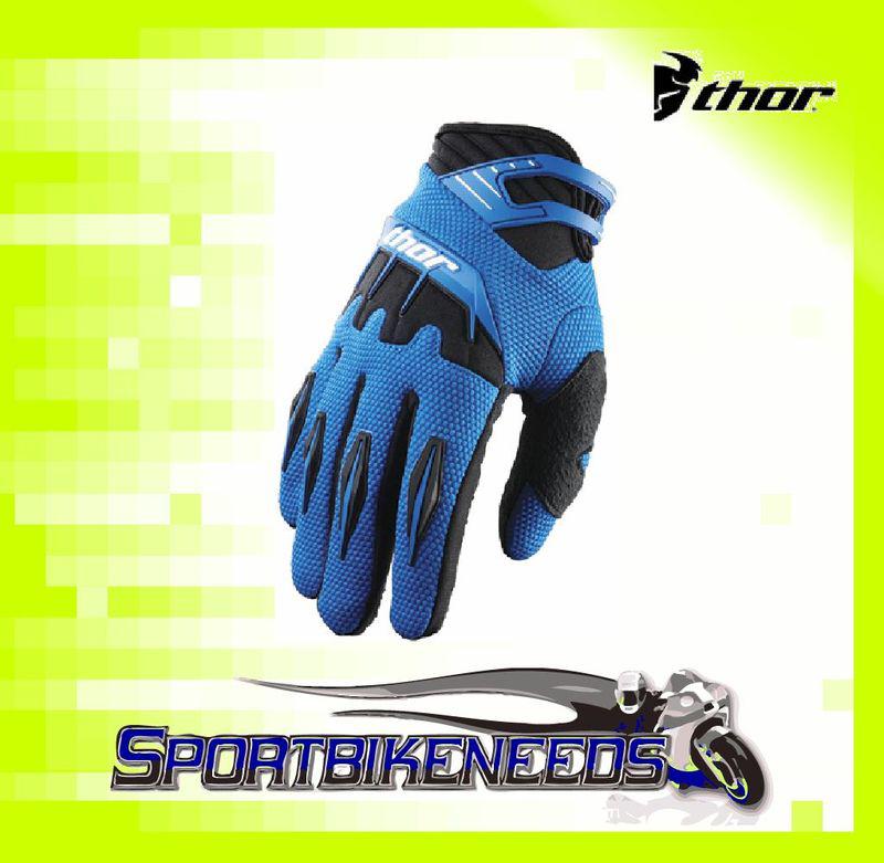 Thor 2012 spectrum gloves blue motocross medium m