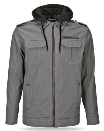 Fly racing 2014 adult waxed jacket grey coat size extra large xl