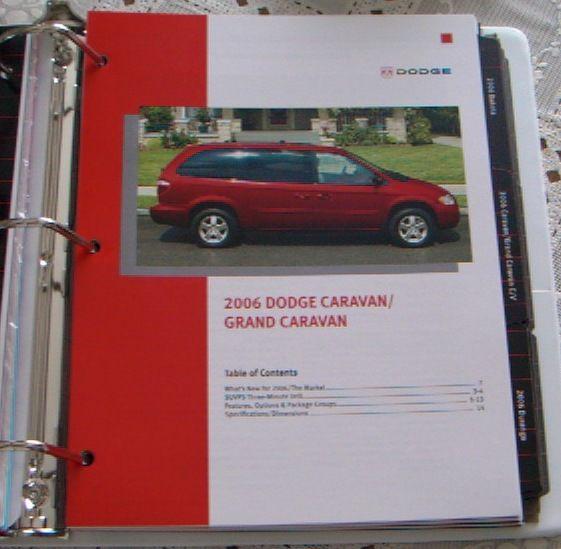 06 dodge grand caravan dealer only salesperson product info literature brochure!