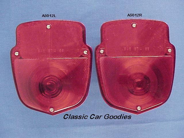 1953-1956 ford truck tail lights (2) chrome 1954 1955