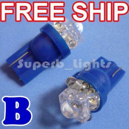 10x 194 168 t10 w5w 501 5-led blue wedge car bulb light