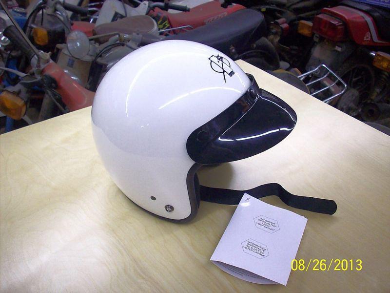 Superior open face motorcycle helmet * dot approved * white * medium *
