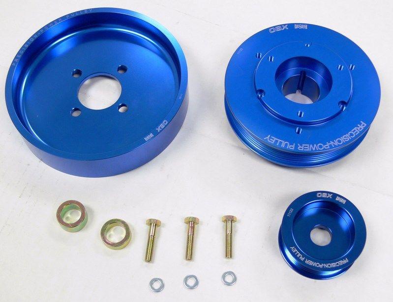 Obx blue crank water alt pulley overdrive 01-04 mustang gt 01-02 cobra 4.6l v8