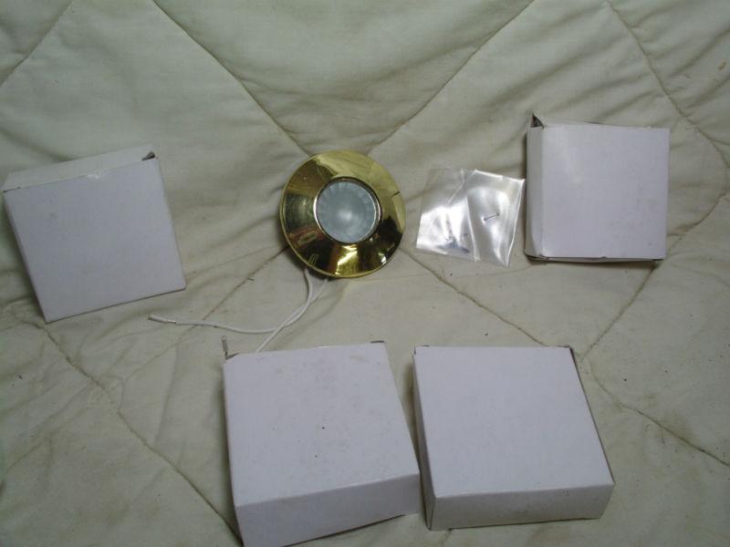 4 new clear  3" round marker light lamp 12 volt halogen interior rv  