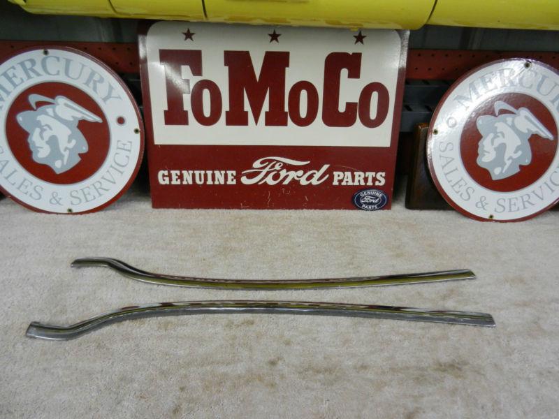 1955 ford crown victoria rear seat side stainless (l & r)