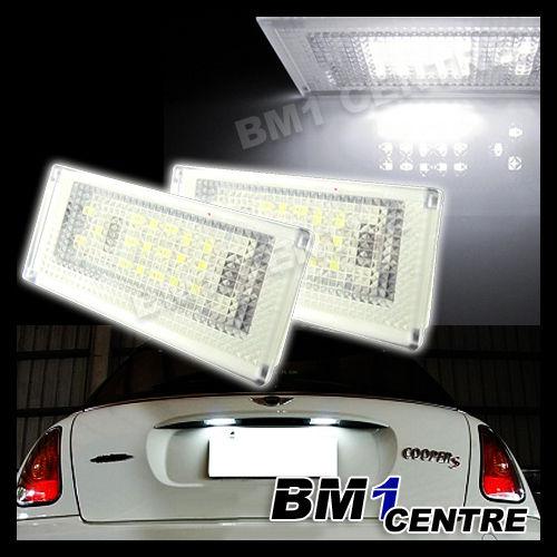 2pcs 18x white led license plate light for mini one cooper s clubman r50 r52 r53