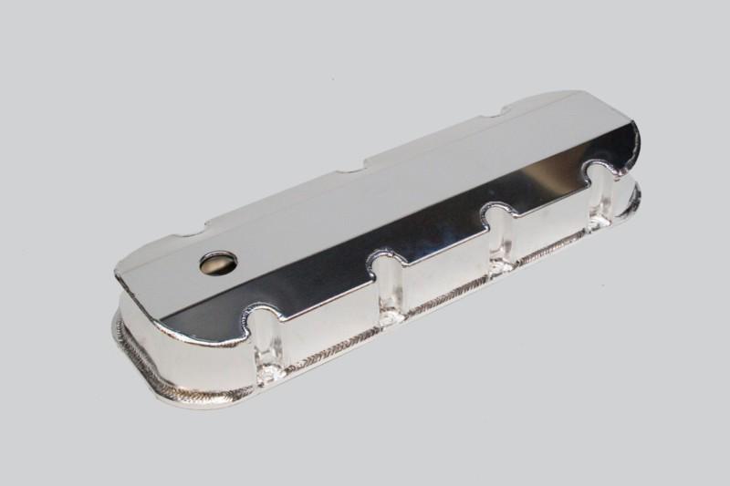 Big block chevy aluminum valve cover tall fab, w/ crankcase evac hole (polished)