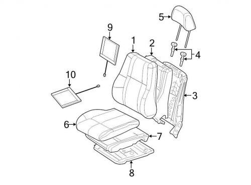 Chrysler oem jeep seat back cover 1px26xdvaa image 1