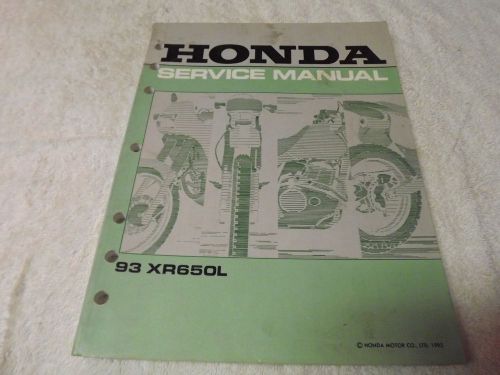 Honda 93 xr650l service manual