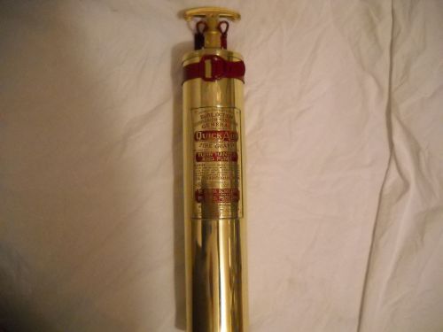 Vintage general quick-aid brass fire extinguisher  1 1/2 qt.chris-craft  1952-55