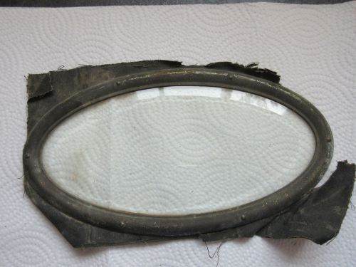 Antique buggy or roadster bevelled glass oval window rat rod