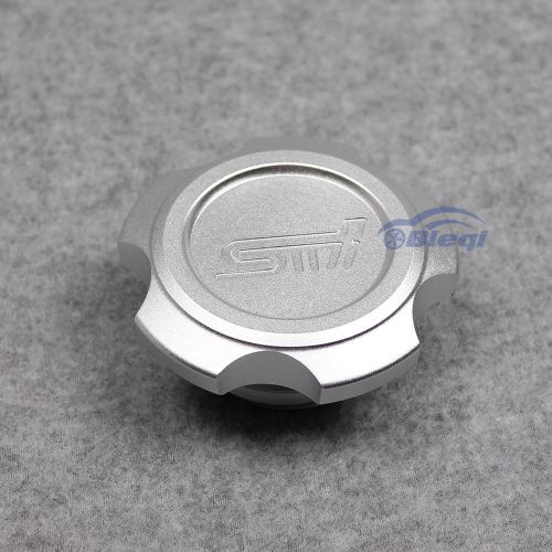 Sti silver engine oil fuel filler cap tank cover fit subura outback justy wrx