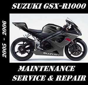 Suzuki gsx-r1000 gsxr 1000 maintenance service repair rebuild manual 2005 2006