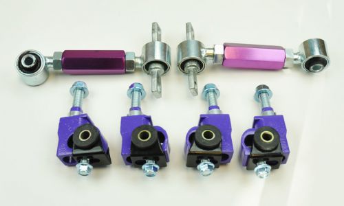 Honda &amp; acura front and rear adjustable camber kit - purple