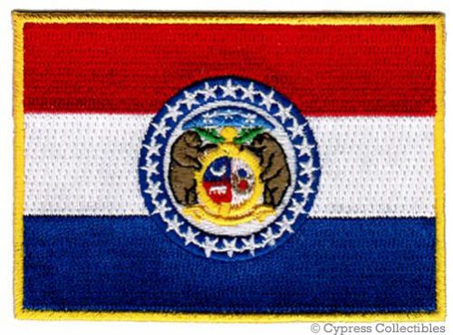 Missouri biker vest patch iron-on embroidered state flag emblem