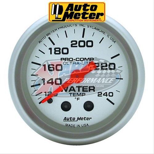 Auto meter #4333 ultra-lite analog gauge water temp 120-240