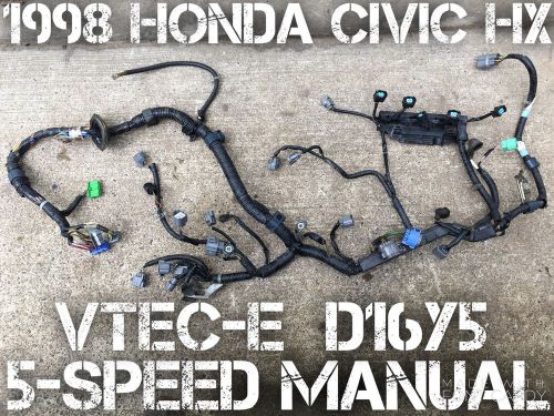98 honda civic hx engine wire harness vtec-e obd2 oem 5-speed manual trans 96 97