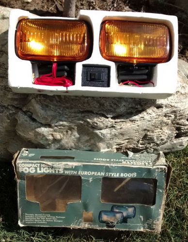 1980&#039;s &#034;high intensity&#034; yellow fog lights european style orig. unused boxed kit