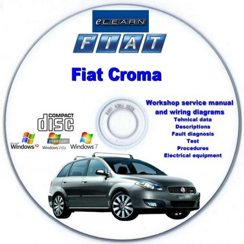 Fiat croma elearn – multilingual factory repair manual cd