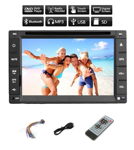 Double 2din 6.2&#034; in dash auto radio stereo hd car dvd cd player bluetooth mp3 sd