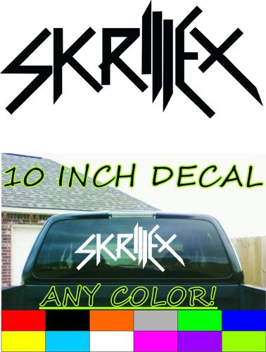 10&#034; large skrillex decal window sticker white in color.