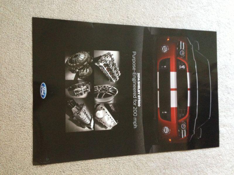 2014 shelby gt500 ford mustang poster double sided 24 x 36