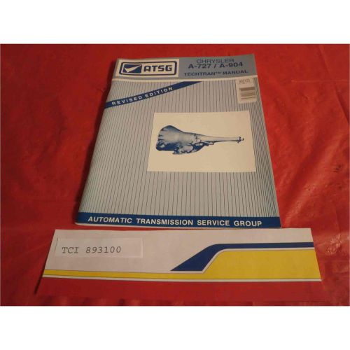 Tci transmission 893100 reference book torque flite manual