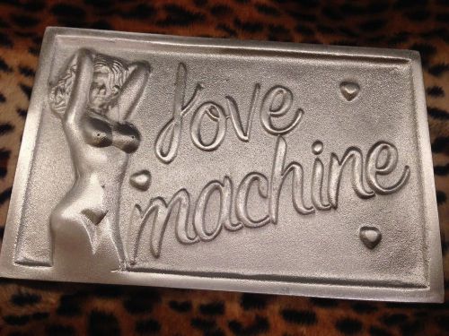 Love machine license plate topper tag rat rod hot car club plaque scta chopper