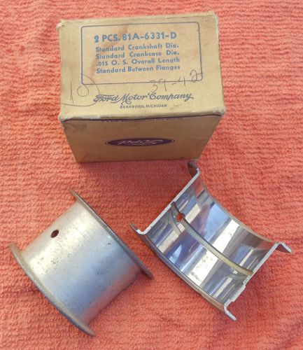 1938 1940 1948 ford - nos engine rear main bearing pair  81a-6331-d   new in box